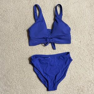 Robin Piccone Vibrant Purple Ava Knot Bikini Set